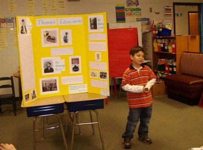 Matthew gives Presentation on Thomas Edison